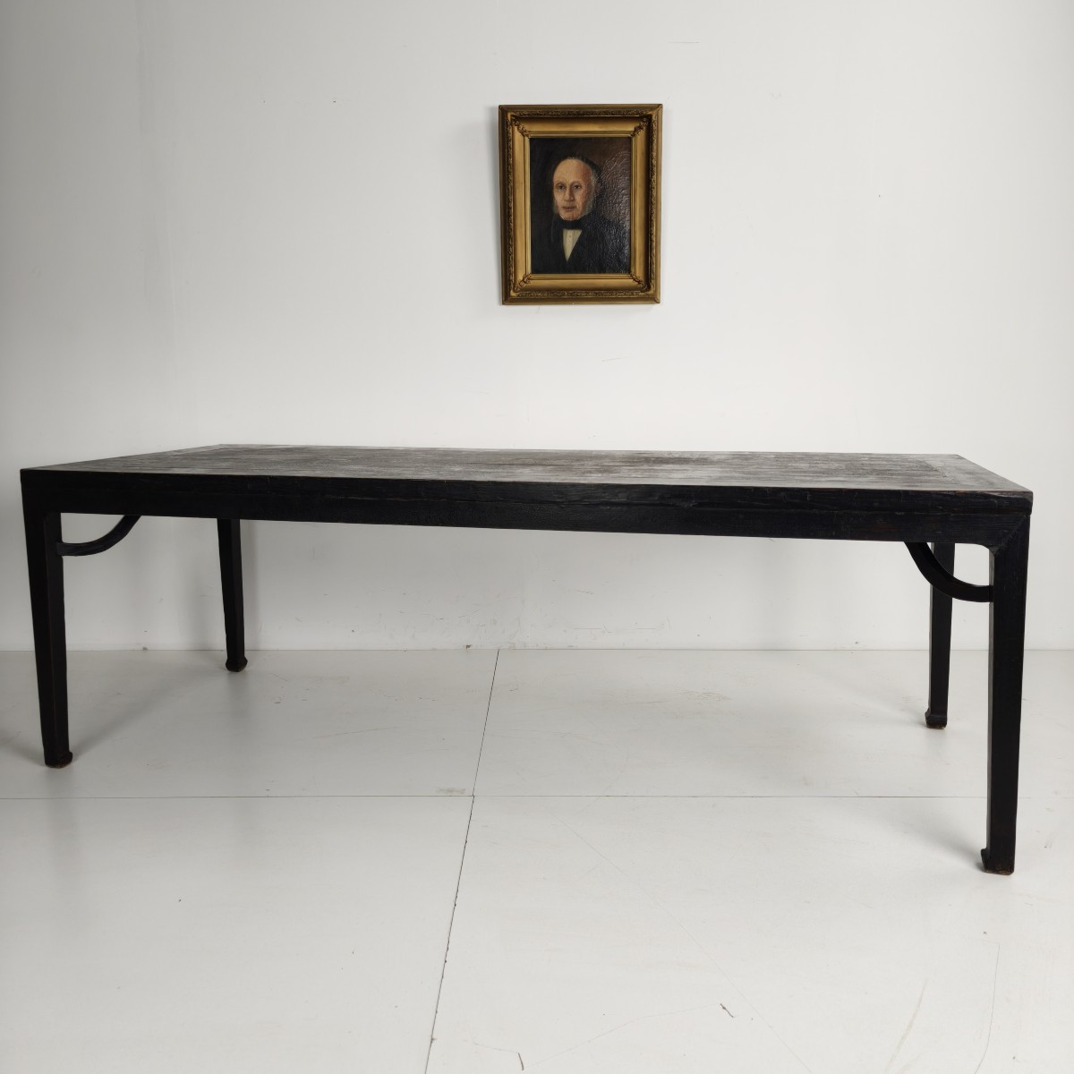 Black Qing Chinese Dining Table (230 Cm) - Mid To Late 18th Century - Chinese Lacquer