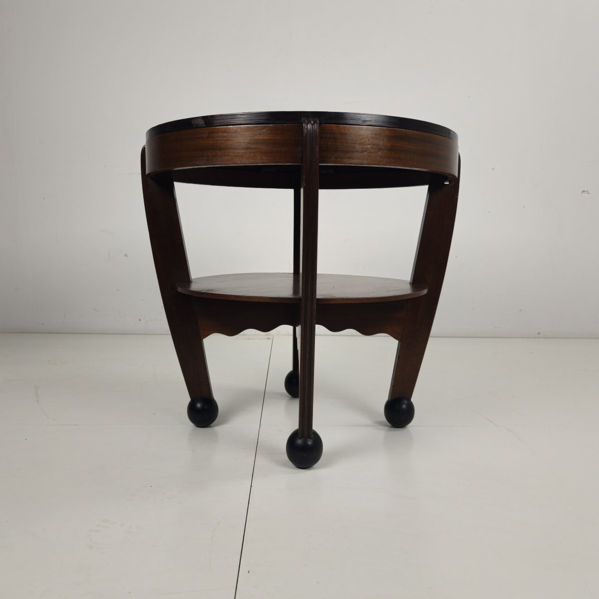 Table basse Art Déco en chêne – École d'Amsterdam, Pays-Bas, années 1930-photo-2