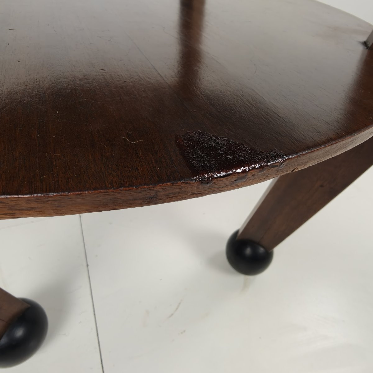 Table basse Art Déco en chêne – École d'Amsterdam, Pays-Bas, années 1930-photo-3