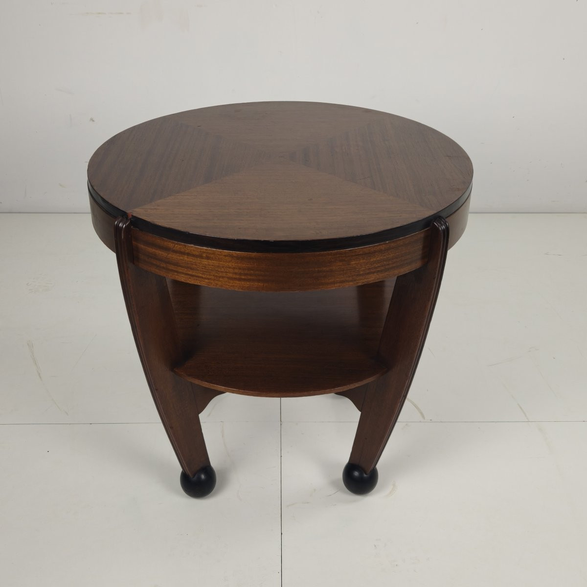 Table basse Art Déco en chêne – École d'Amsterdam, Pays-Bas, années 1930-photo-7