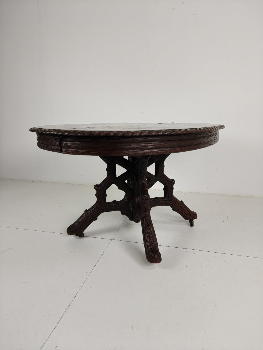 Table Centrale Forêt-Noire par Matthijs Horrix pour Horrix Den Haag, 1890s-photo-3
