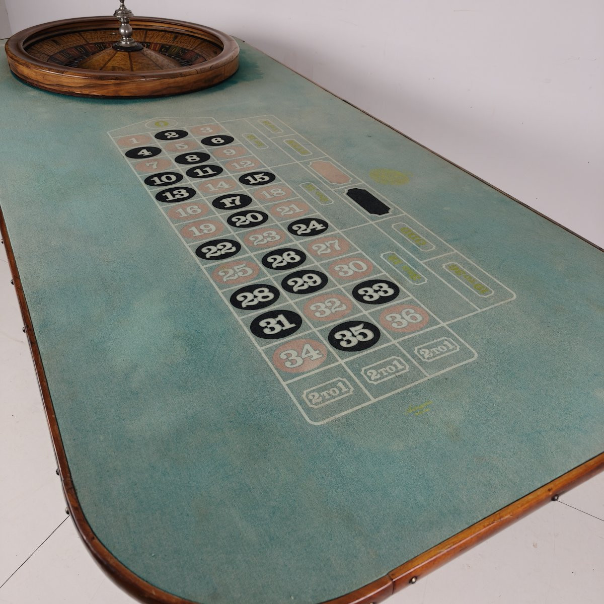 Table de roulette ancienne Mason & Co – Denver, Colorado, début du XXe siècle-photo-2