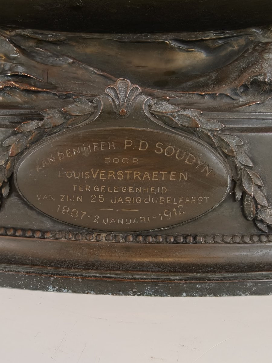 Brass Sailboat - Signed And Made In 1912-photo-7