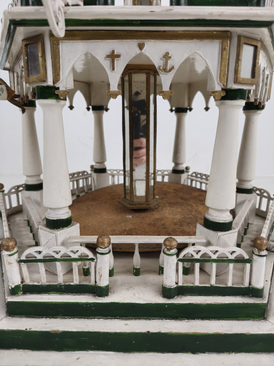 Handcrafted Christmas Pyramid From The 19th Century - Rare And Beautiful Piece Of German Folk Art-photo-4