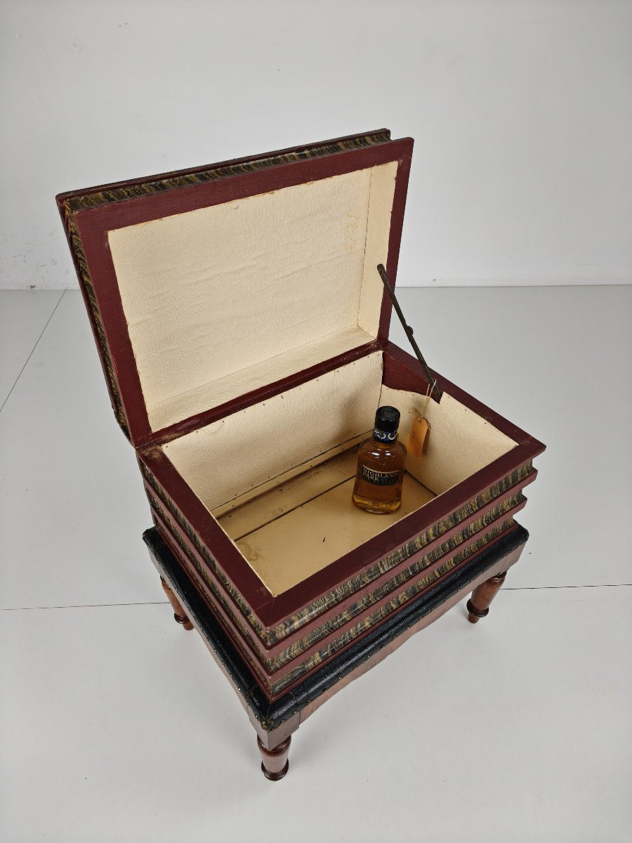 Coffret à livres en simili cuir sur support peint – Angleterre, vers 1830-photo-3
