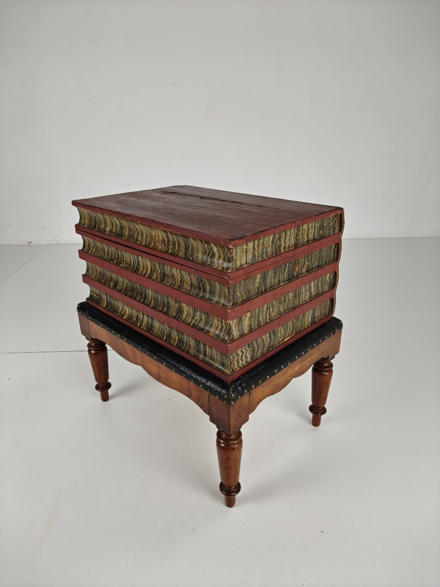 Coffret à livres en simili cuir sur support peint – Angleterre, vers 1830-photo-8