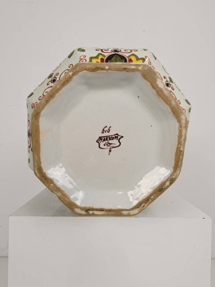 Pot à couvercle Makkum Tichelaar, porcelaine peinte à la main – Néerlandais-photo-4