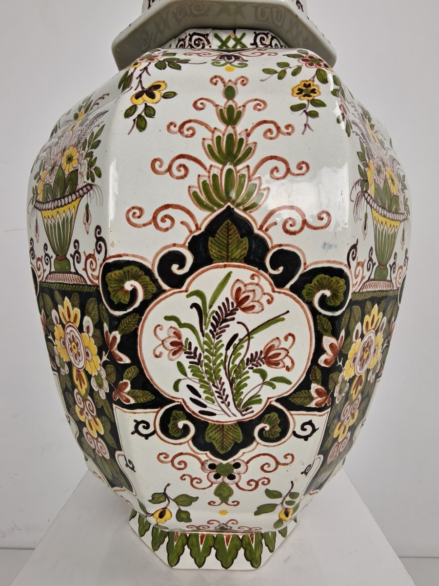 Pot à couvercle Makkum Tichelaar, porcelaine peinte à la main – Néerlandais-photo-7