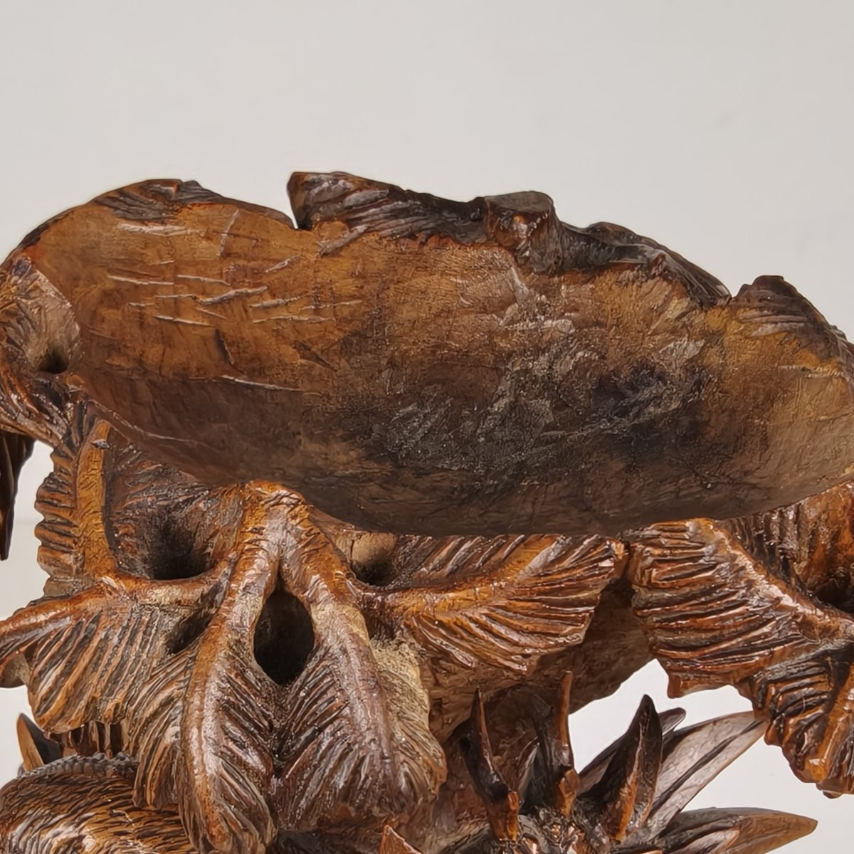 Hand-carved Deer Sculpture From The Black Forest, Dating From The 19th Century.-photo-3