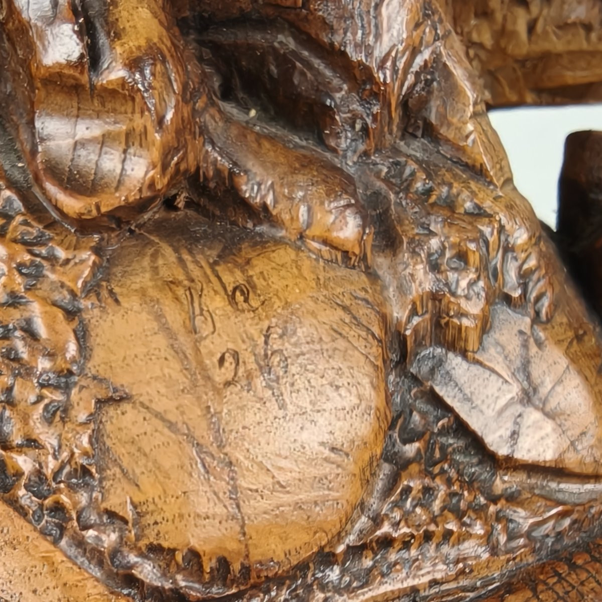 Hand-carved Deer Sculpture From The Black Forest, Dating From The 19th Century.-photo-5