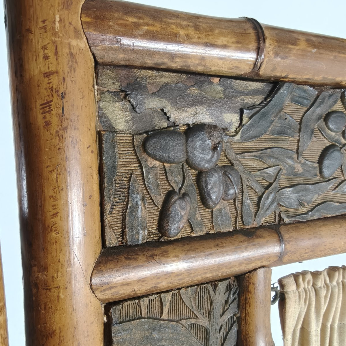 Bamboo Folding Screen, Early 20th Century-photo-2
