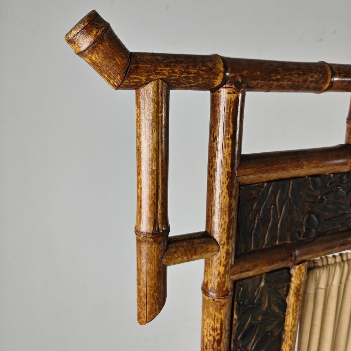 Bamboo Folding Screen, Early 20th Century-photo-5