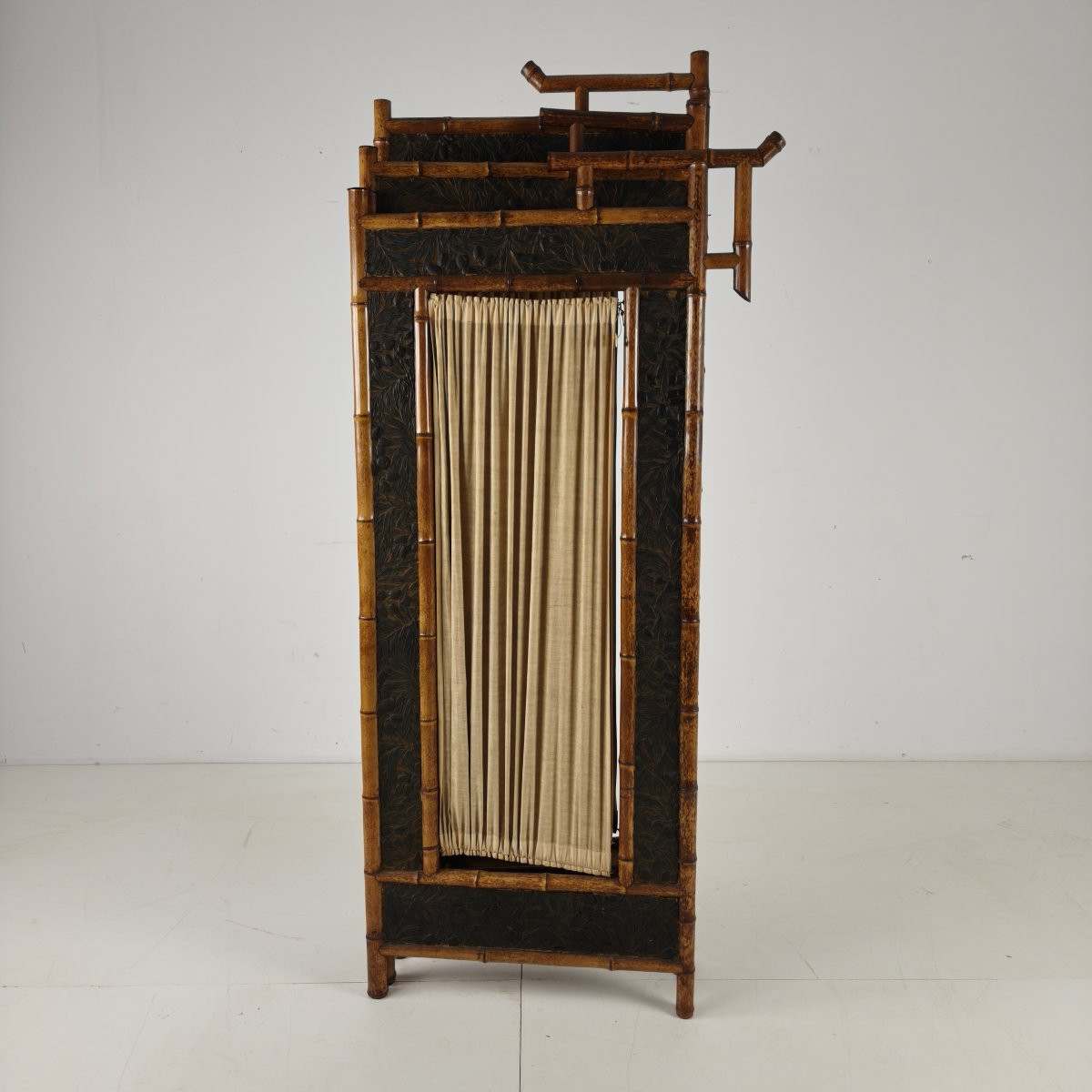 Bamboo Folding Screen, Early 20th Century-photo-8