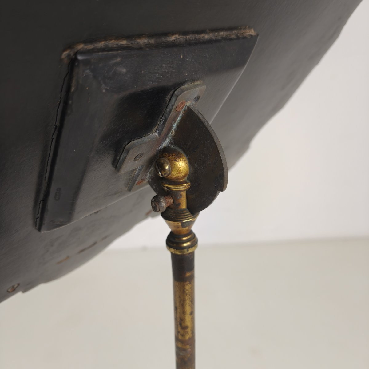 Antique French Music Stand In Lacquered Papier-mâché With Mother-of-pearl Inlays, Circa 1880-photo-8