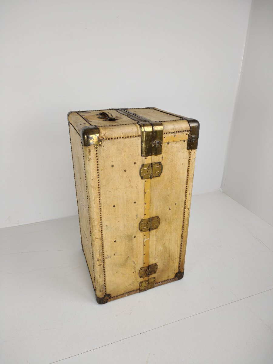 1930s Closet Chest, Signed Hartmann - Goat Leather Chest-photo-2