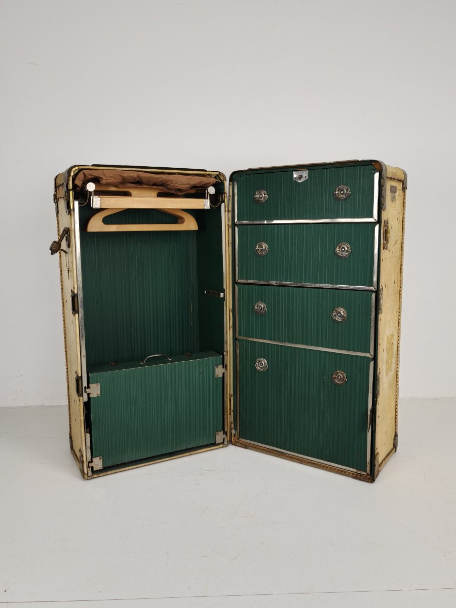 1930s Closet Chest, Signed Hartmann - Goat Leather Chest-photo-3