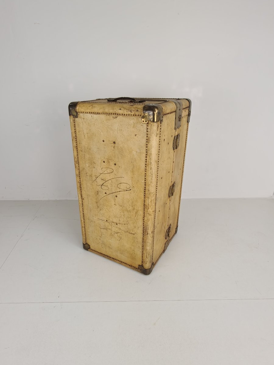1930s Closet Chest, Signed Hartmann - Goat Leather Chest-photo-3