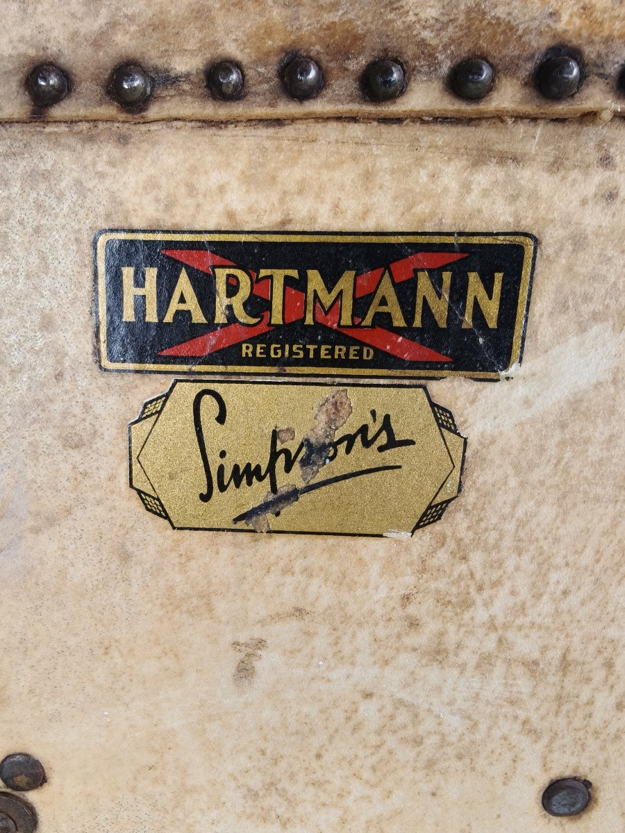 1930s Closet Chest, Signed Hartmann - Goat Leather Chest-photo-4