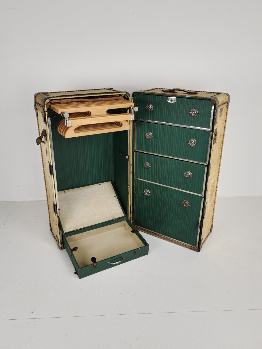 1930s Closet Chest, Signed Hartmann - Goat Leather Chest-photo-7
