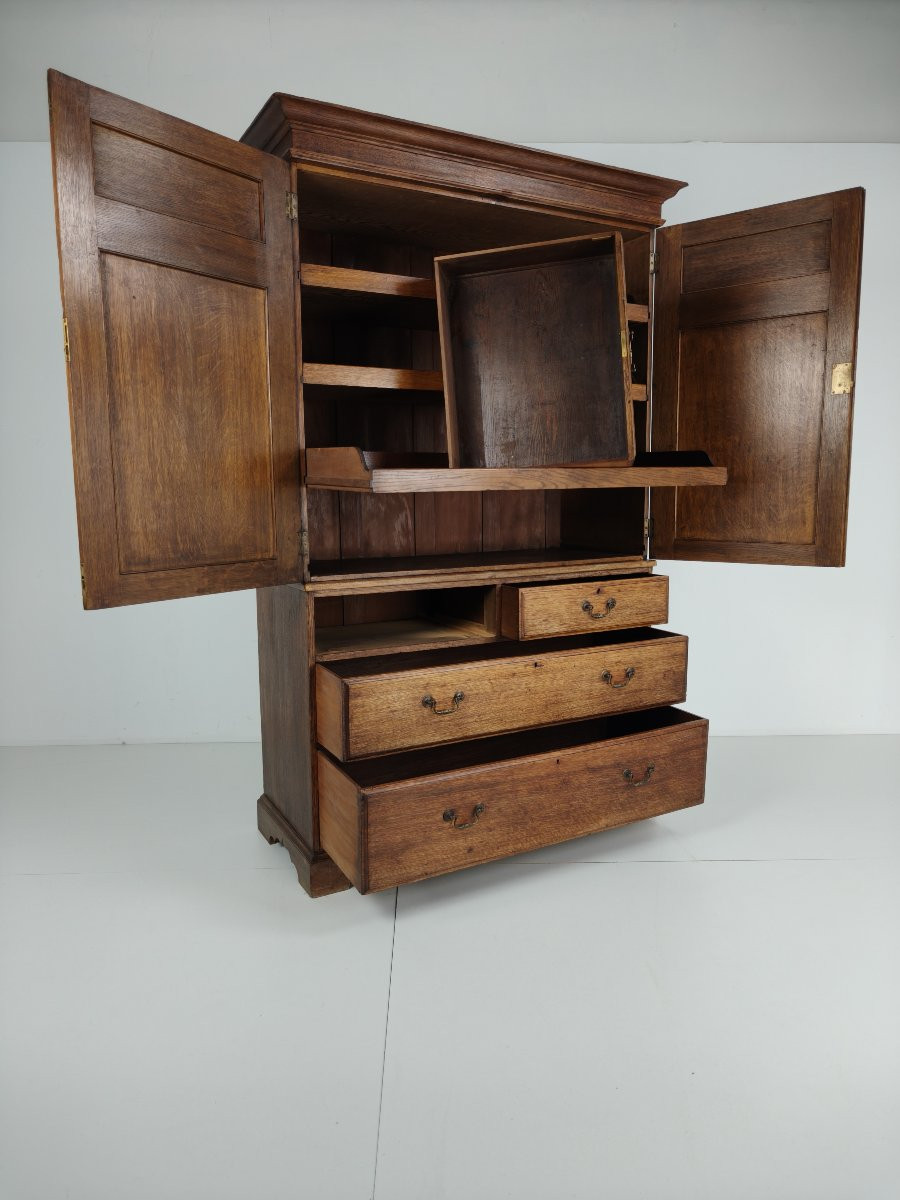 Howard & Son Antique Closet, Berners Street, Light Oak, 19th Century-photo-4