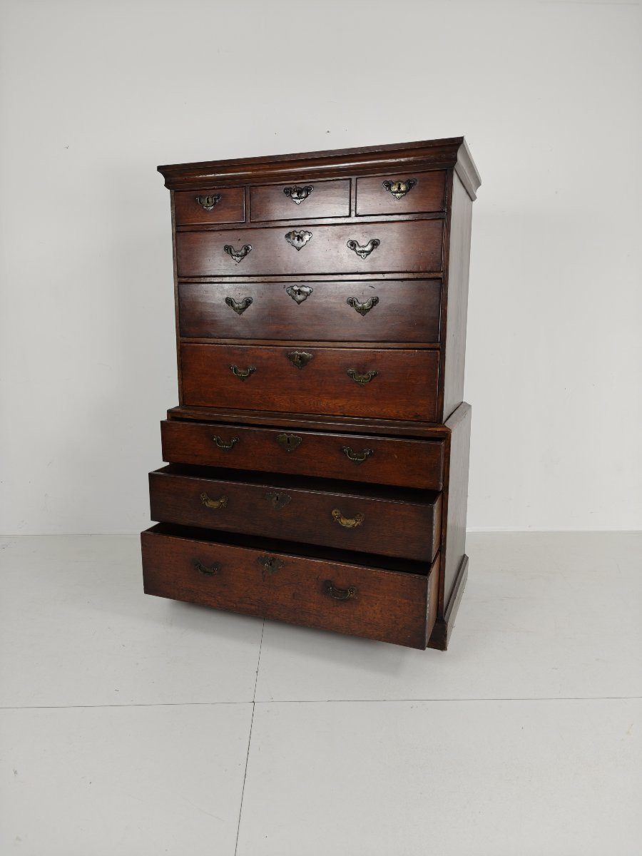 George III Country Chest Of Drawers / Chest On Chest-photo-4