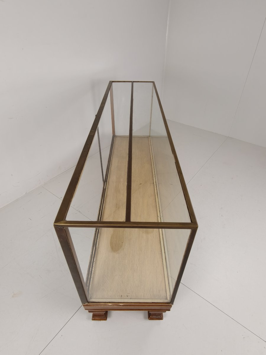 Antique English Brass Store Counter - Thin Model With Graduations In Yards-photo-3