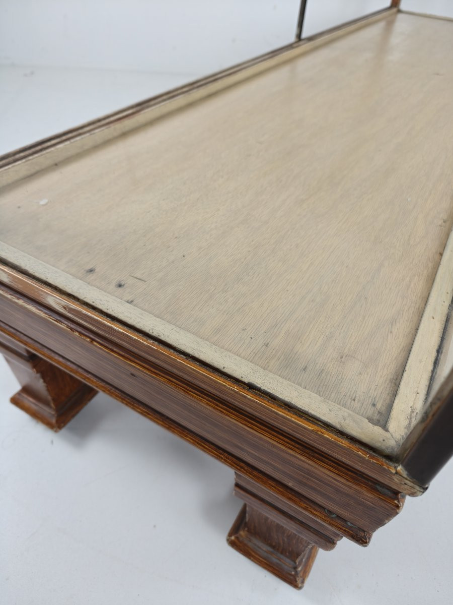 Antique English Brass Store Counter - Thin Model With Graduations In Yards-photo-5