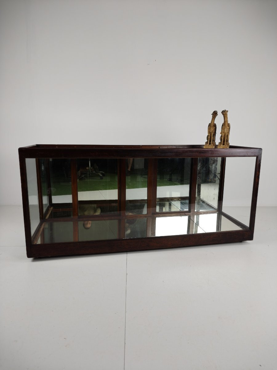 Antique English Display Counter With Mirror - Circa 1920-photo-2