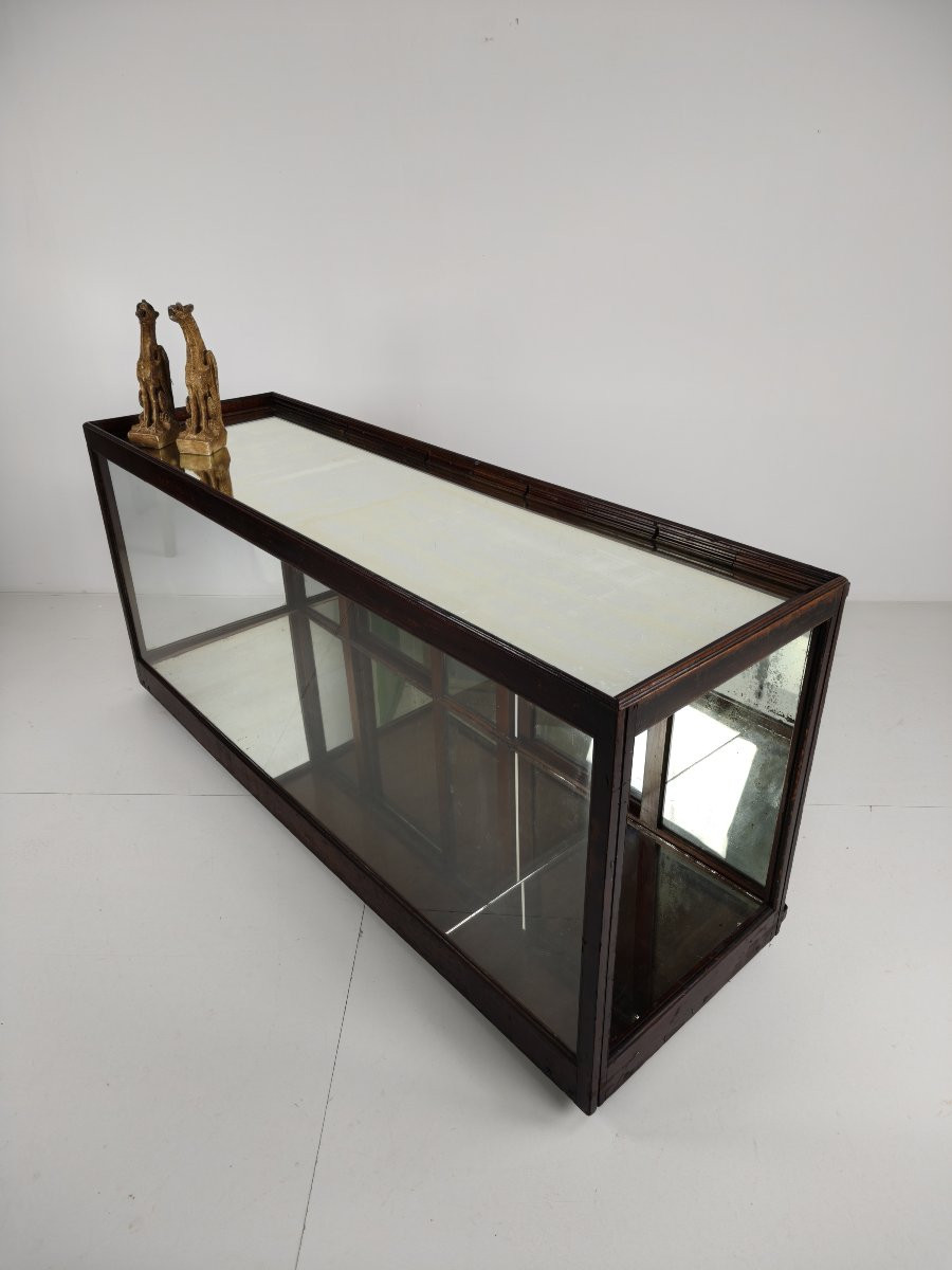 Antique English Display Counter With Mirror - Circa 1920-photo-3
