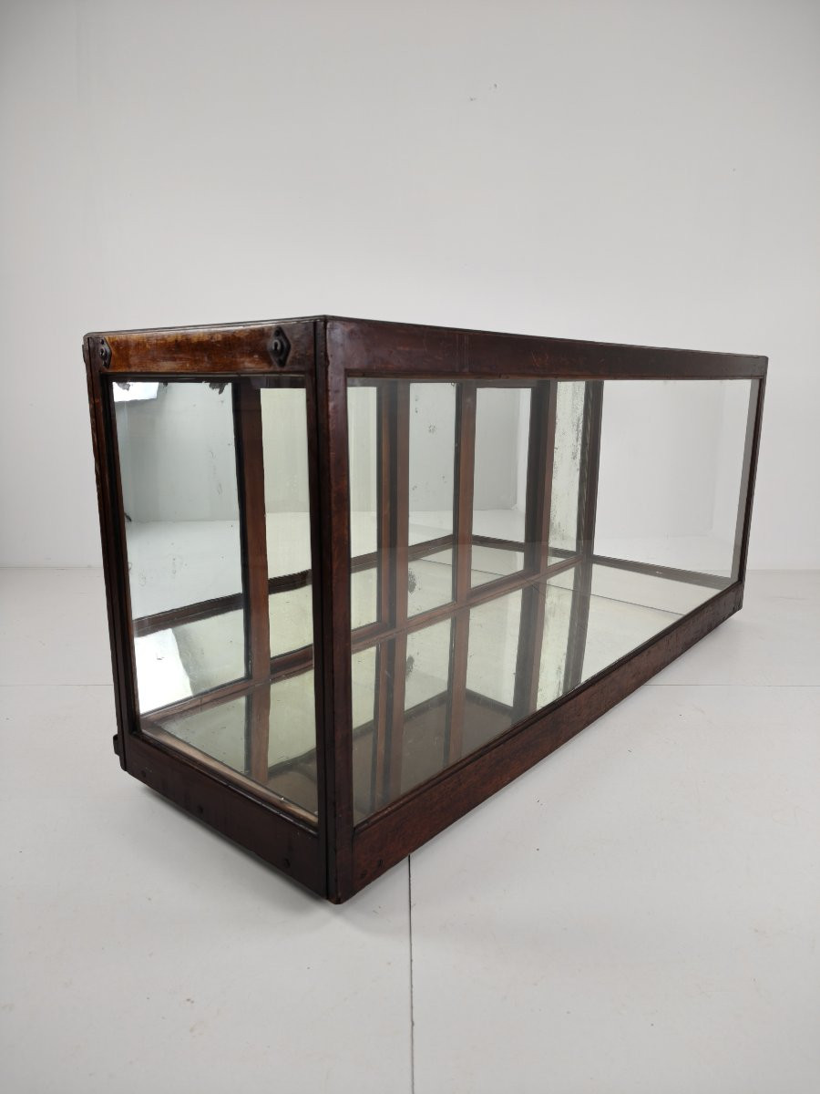 Antique English Display Counter With Mirror - Circa 1920-photo-4