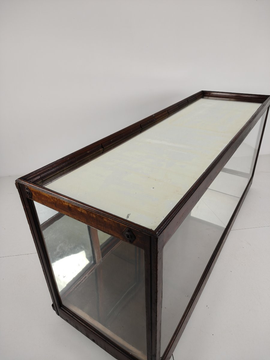Antique English Display Counter With Mirror - Circa 1920-photo-6