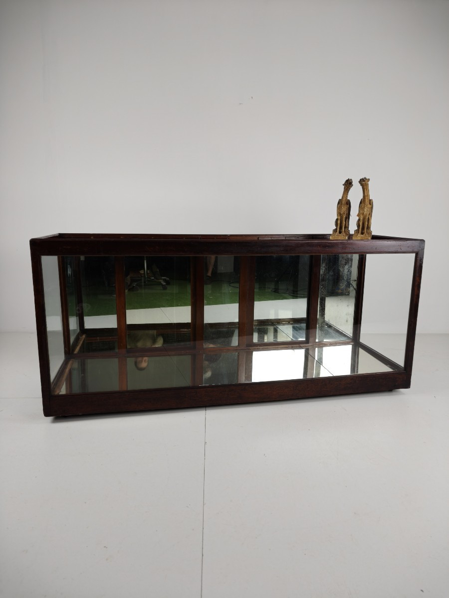 Antique English Display Counter With Mirror - Circa 1920
