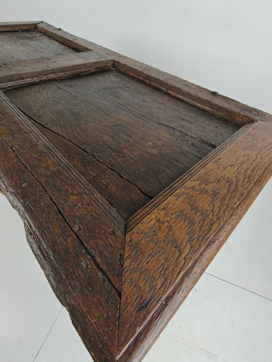 Coffre en chêne du XVIIIe siècle – Daté de 1756-photo-8