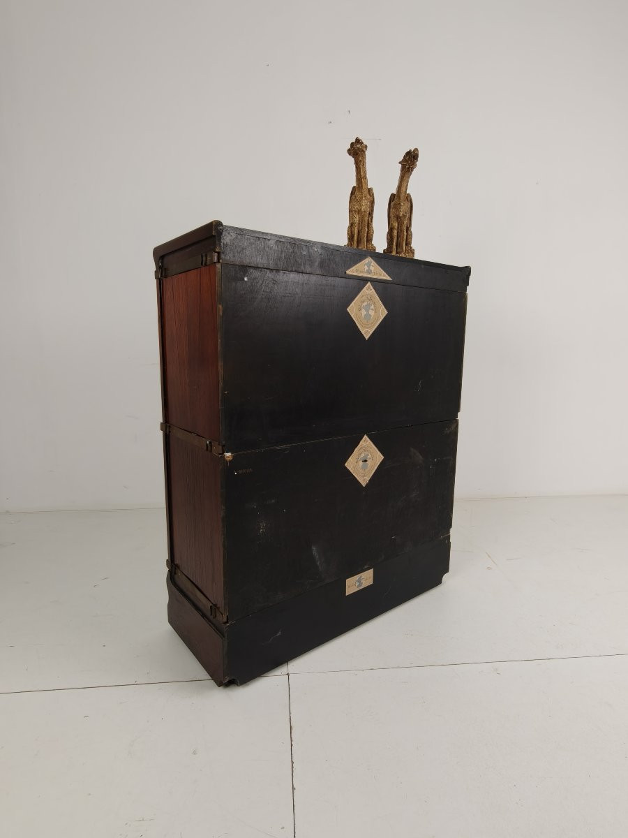 Globe-wernicke Modular Bookcase In Mahogany With Lower Drawers-photo-4