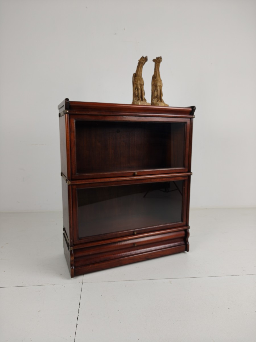 Globe-wernicke Modular Bookcase In Mahogany With Lower Drawers