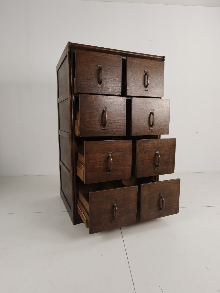 Armoire à archives double en chêne massif – Pays-Bas, 1920–1940-photo-4