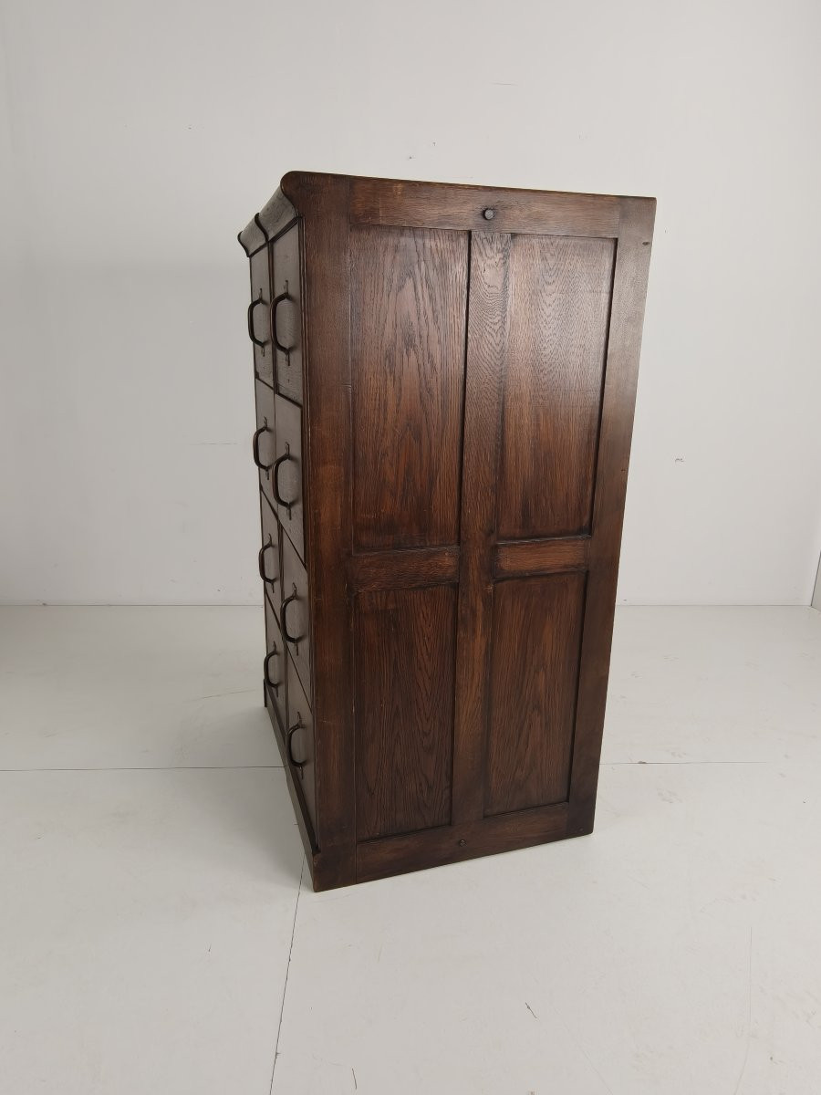 Armoire à archives double en chêne massif – Pays-Bas, 1920–1940-photo-8