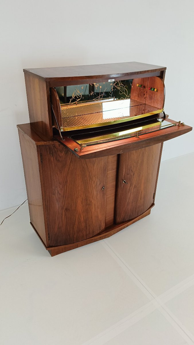 Vintage Cocktail Bar “sureline” – George Serlin & Sons (1950s)-photo-3