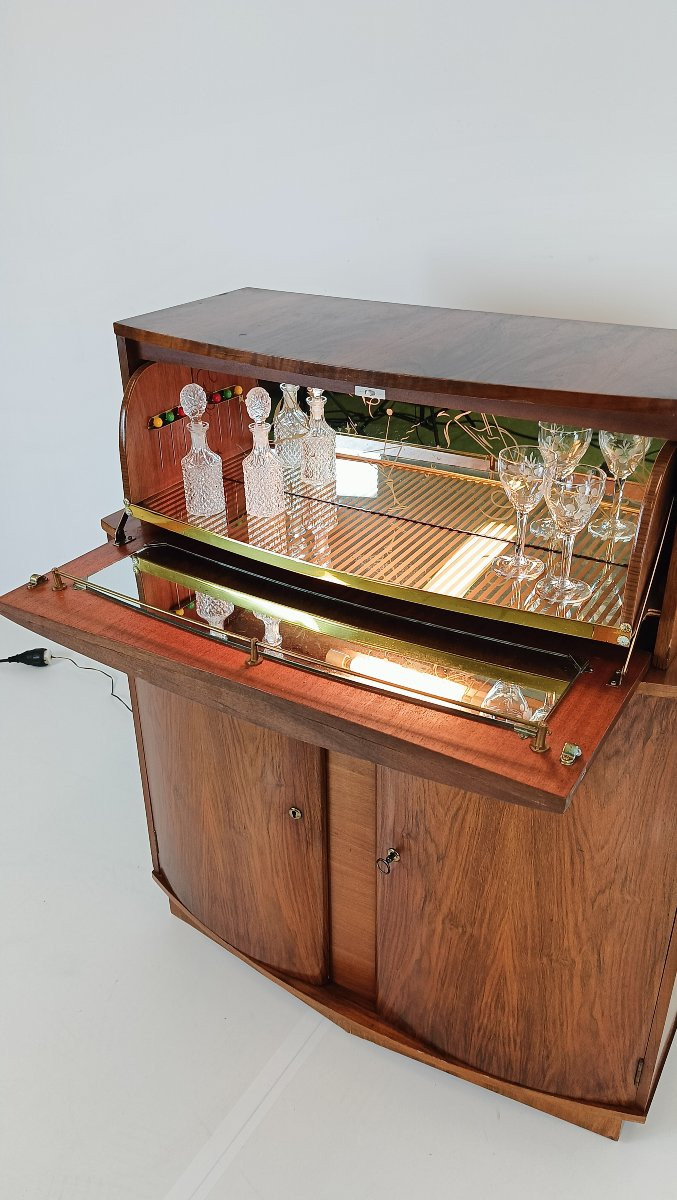 Vintage Cocktail Bar “sureline” – George Serlin & Sons (1950s)-photo-8