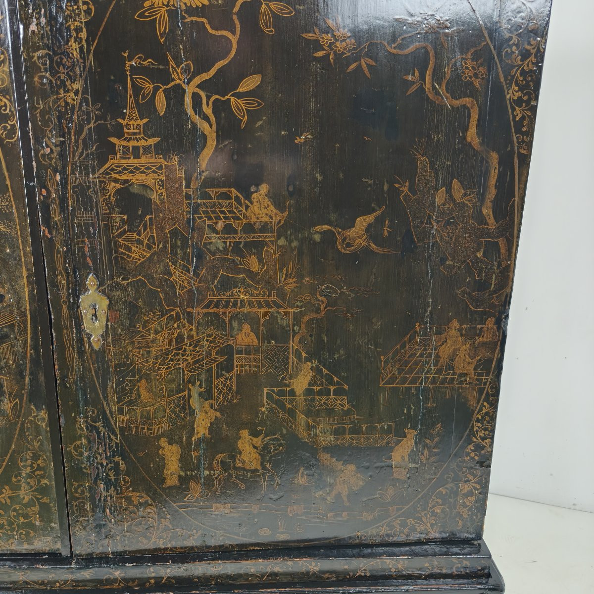 Cabinet chinoiserie hollandais laqué du début du XVIIIe siècle, vers 1700-photo-5