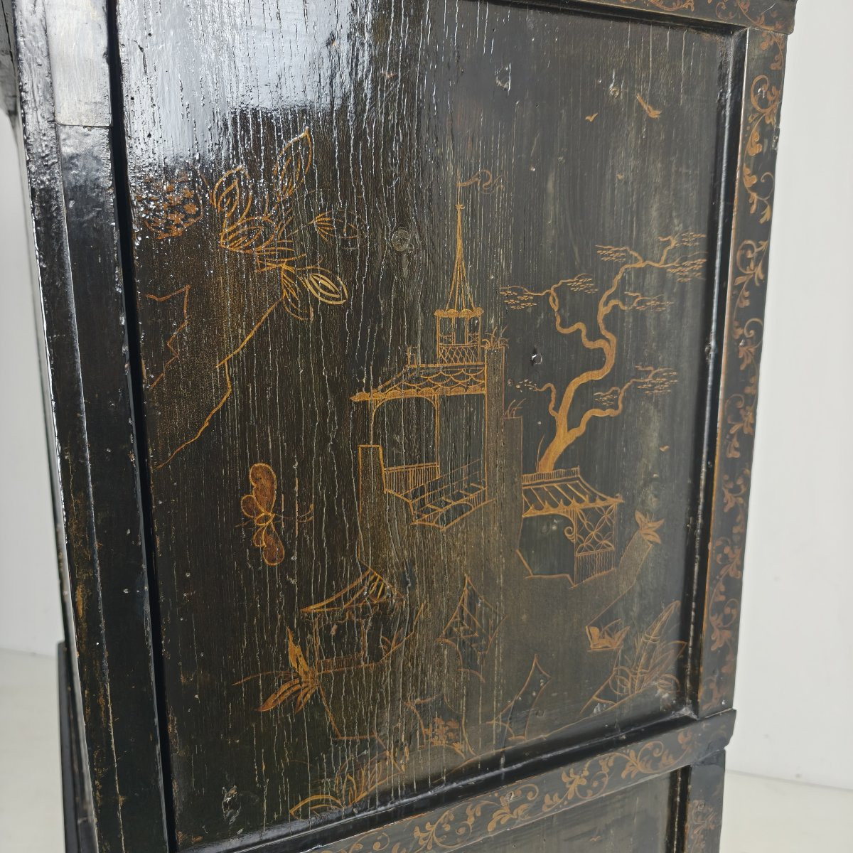 Cabinet chinoiserie hollandais laqué du début du XVIIIe siècle, vers 1700-photo-7