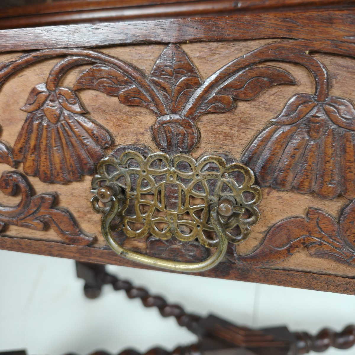 Late 19th Century Carved Colonial Cabinet - Netherlands East Indies-photo-5