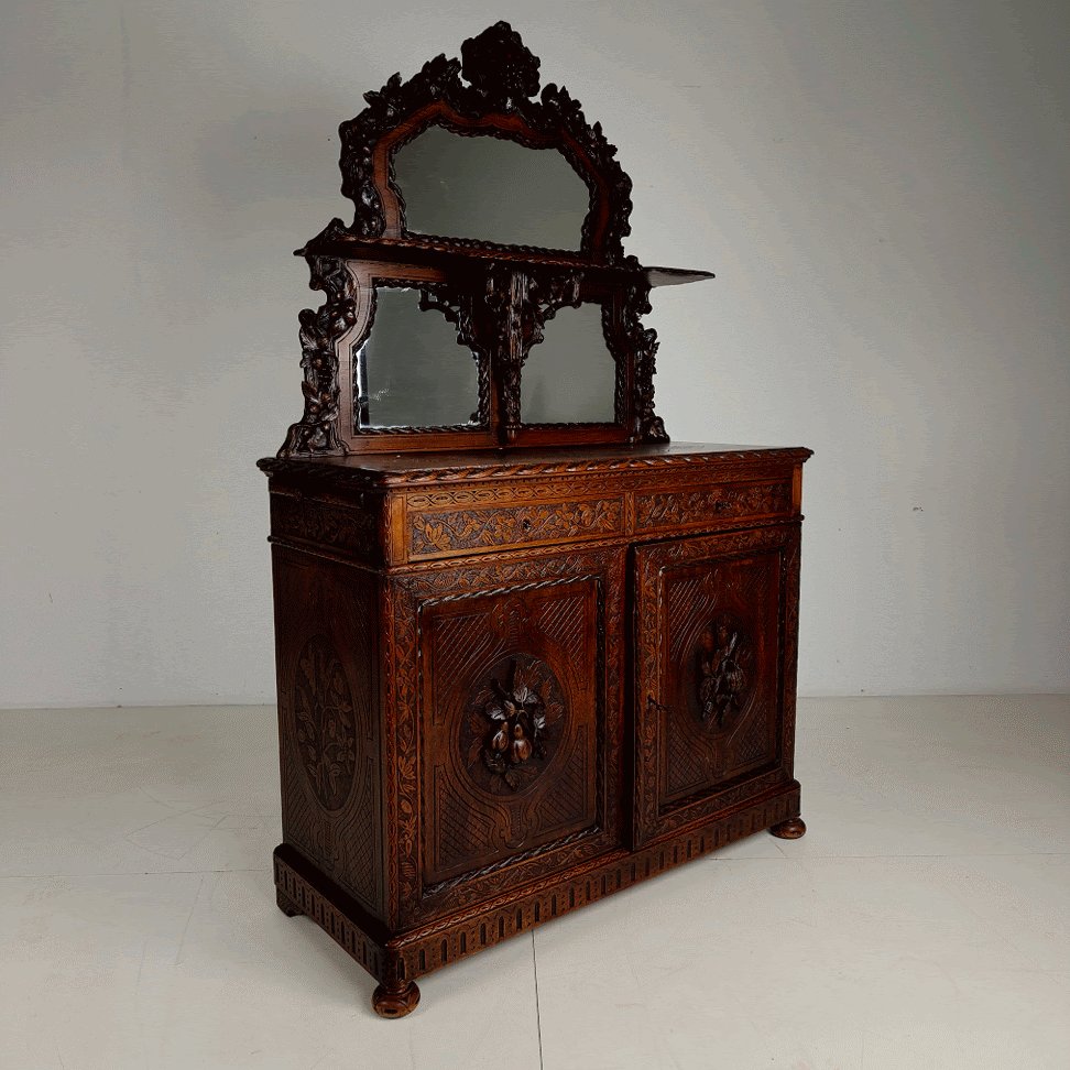 Buffet Horrix avec miroir – Style Forêt-Noire, par Horrix-photo-7