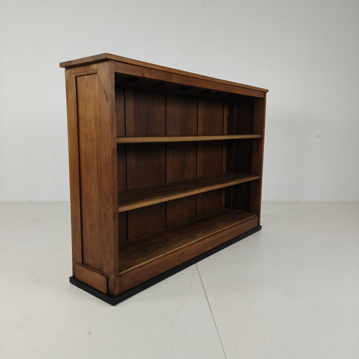 Art Deco Oak Open Bookcase, Amsterdam School - 1920s-photo-5