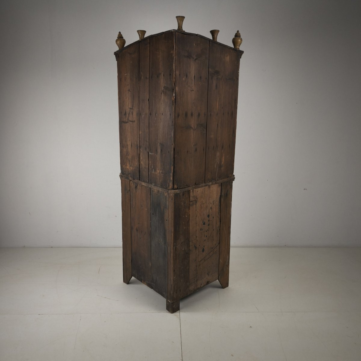18th-century Dutch Witwerk Cabinet With Original Key And Imitation Delft Decoration-photo-8