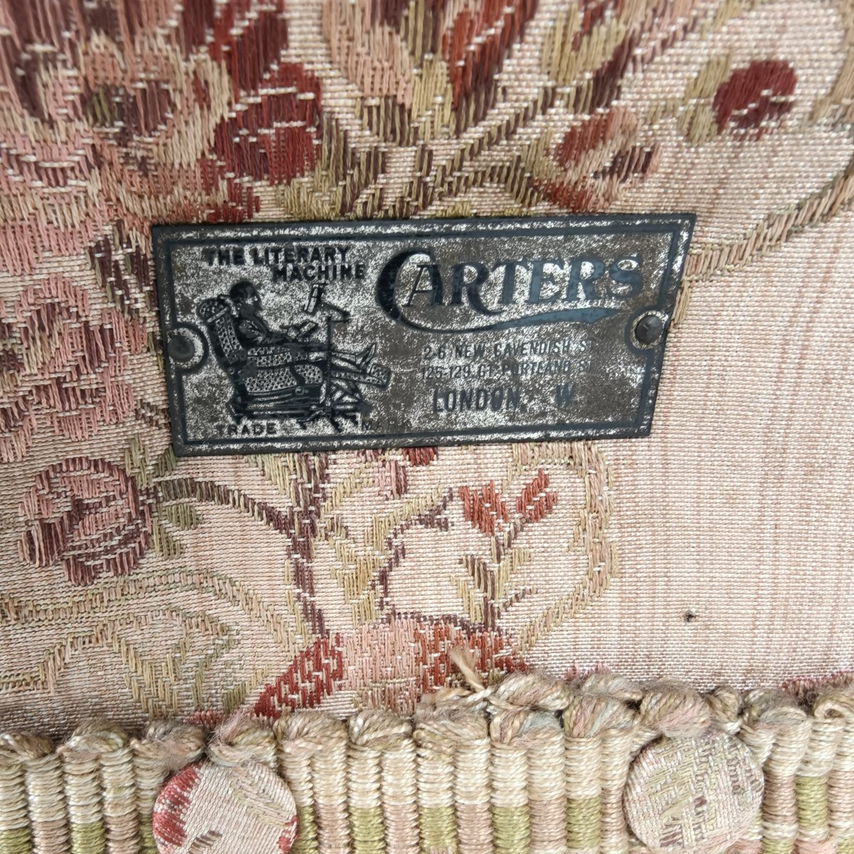 Antique English Carter’s Library Chair On Castors-photo-7