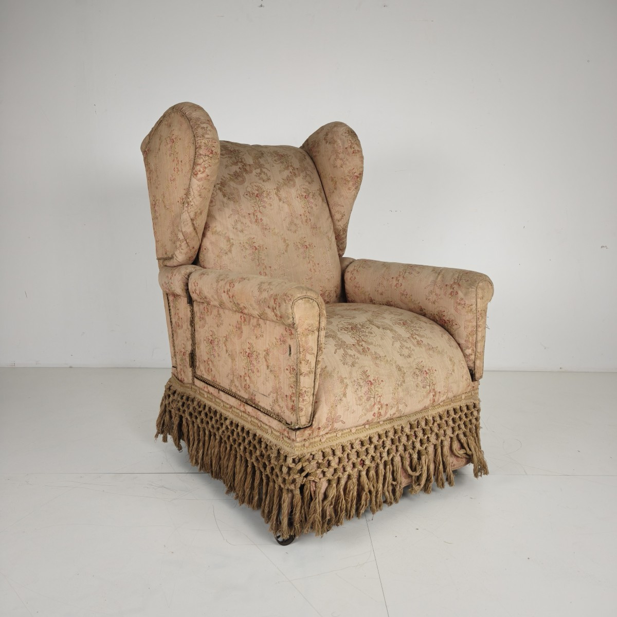 Antique English Carter’s Library Chair On Castors