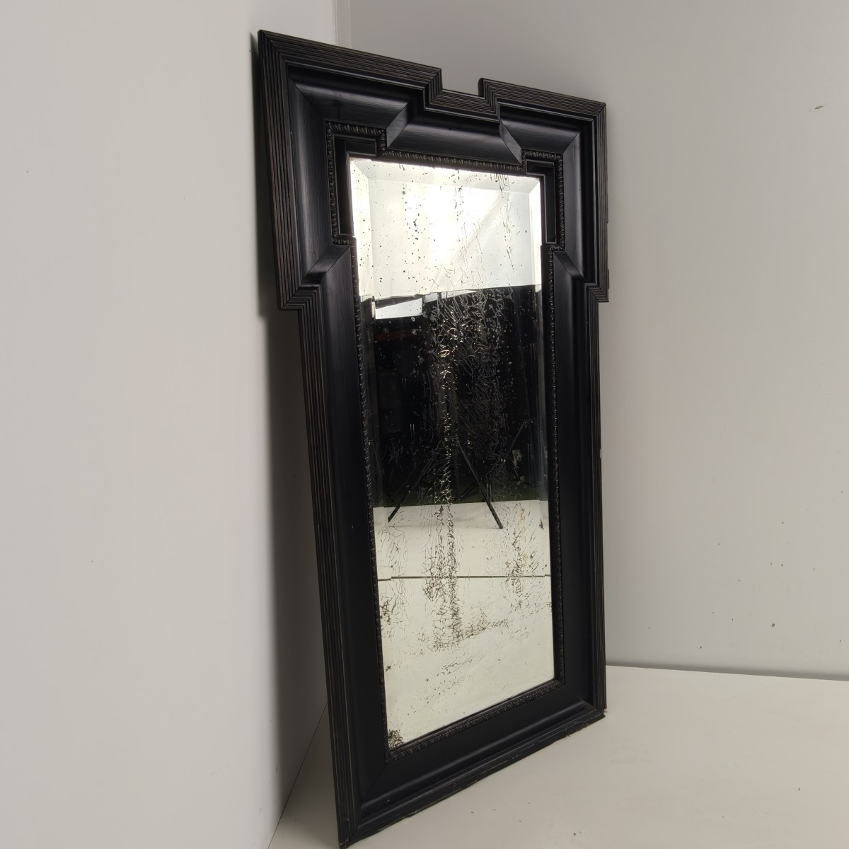 Late 19th Century Cabinet Mirror With Original Yellowed Glass
