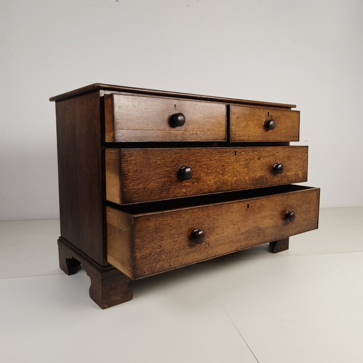 Victorian Oak Chest Of Drawers, Circa 1860-1880.-photo-2