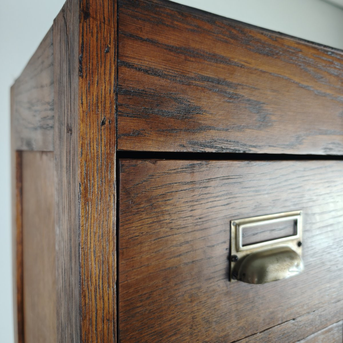 Early 20th Century Oak Apothecary Cabinet With 42 Drawers-photo-6